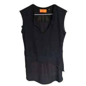 3/25$ 🦋 Patrizia Luca Milano Sleeveless Black Blouse Top size S